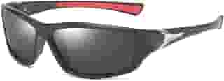 Óculos De Sol Lente Polarizada Masculino Preto E Vermelho UV400 Prática de Esporte C5