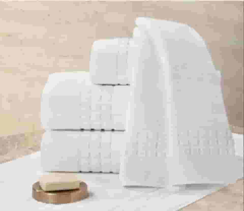 Kit Com 2 Toalhas Banho Teka Profiline Hotel e Pousada 500g/m² Gramatura Fio Duplo Toque Macio e Super Absorção Branca (LUXO)