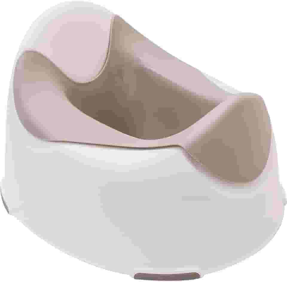 BUBA Troninho Infantil com Recipiente Removível para Desfralde, Portátil, Seguro (BRANCO - CINZA)