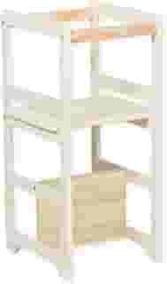Torre De Aprendizagem Montessori 4 Em 1 Laqueada Off White Regula Altura