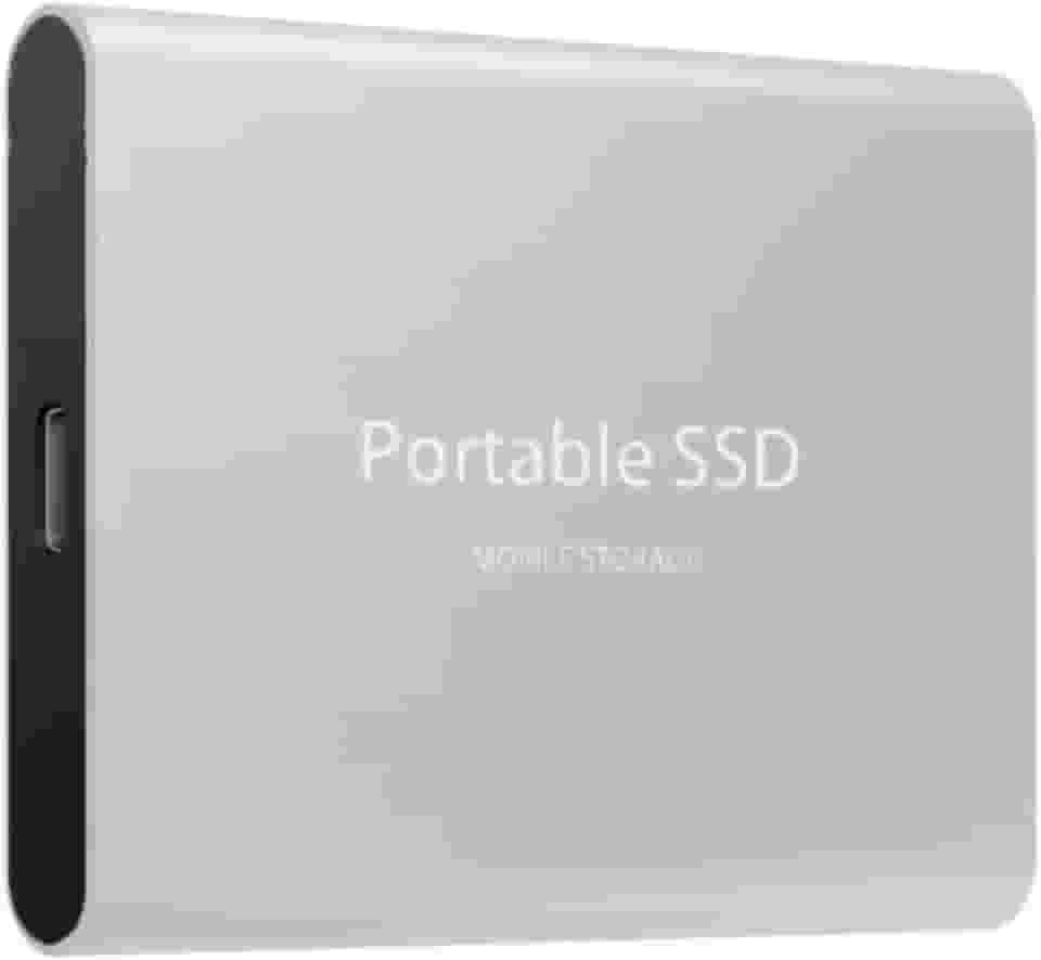 2 TB - Disco de Memória Flash SSD Portátil para Laptop, Desktop, Celular, TV e outros. Tipo-C USB 3.1, SSD Externo M.2 de Alta Velocidade, Disponível em Capacidades 500 GB a 256 TB (Prata, 2, TB)