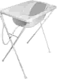 Banheira Infantil Acqua Trio com Suporte, para Bebês até 20kg, Modelo 7065 - Branco