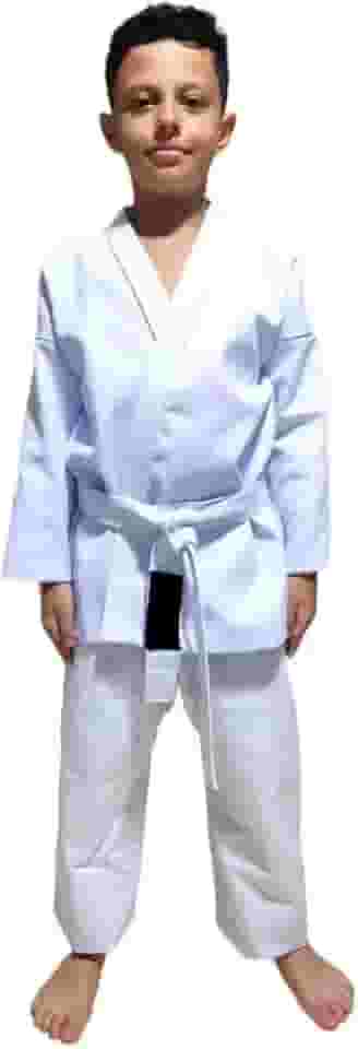 Kimono Jiu-jitsu Trançado Infantil Acompanha Faixa Tarja