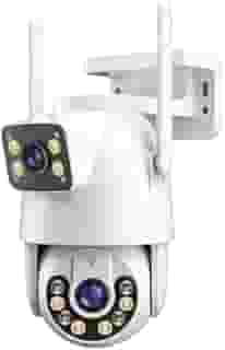 Câmera de segurança IP WiFi Full HD YOOSEE 9697 – 2 lentes com visão noturna e microfone – Câmera de segurança Wi-Fi externa – Ideal para vigilância e segurança residencial