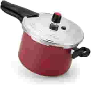 Panela De Pressão Indução 4 5 Litros Antiaderente Fechamento Externo Inox Praticidade No Preparo De Refeições(vermelho)