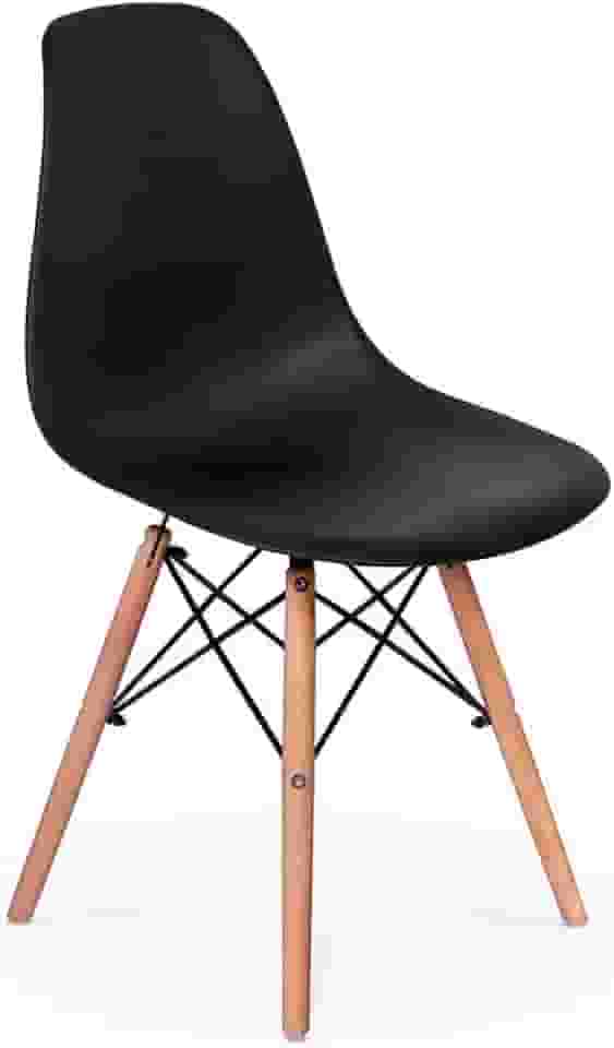 Cadeira Charles Eames Eiffel Dkr Wood - Design - Preta