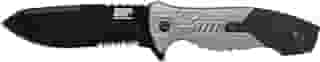 Smith & Wesson Faca fixa M&P SWMPF2BS 22 cm S.S. Full Tang com lâmina serrilhada de 10 cm e cabo de alumínio para tática, sobrevivência e EDC
