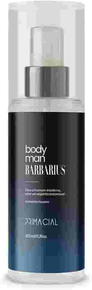 Body Splash BARBARIUS 200ml by Primacial - Fragrância Aromática com Notas de Bergamota e Sálvia