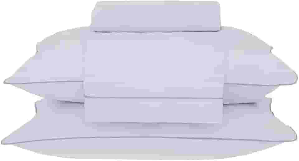 Buddemeyer Jogo de Cama Queen Percal 180 Fios Basic Percalle 100% Algodão Fio Penteado Cinza 4 peças