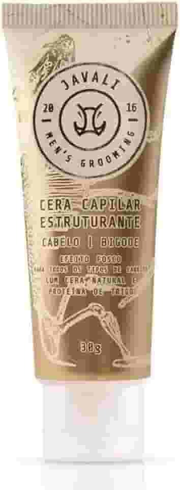 Finalizador Capilar Estruturante Cera Para Cabelo e Bigode Masculina Forte Fixação (30g)
