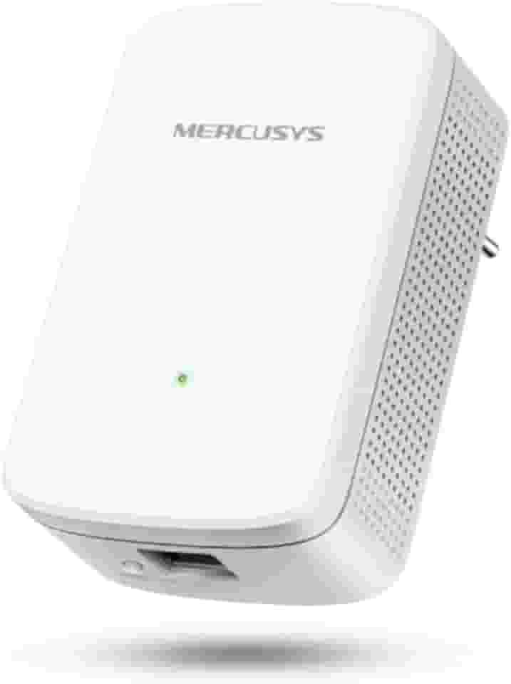 MERCUSYS ME10 Repetidor WiFi, extensor de rede, amplificador sem fios 300 Mbps, WPS botão, play e plug, indicador LED de sinal, fácil configuração, compatível com