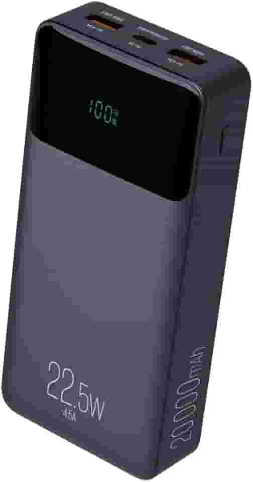 Power Bank Pro 20000mAH, Bateria Portátil Universal, Carga Rápida, Display Indicador, Entradas Micro USB e USB-C, 2 Portas USB-A, Preto, PB200BK, ELG