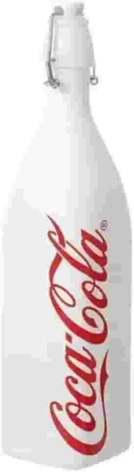 Coca-Cola - Garrafa quadrada de vidro hermétrica branca 1 Litro