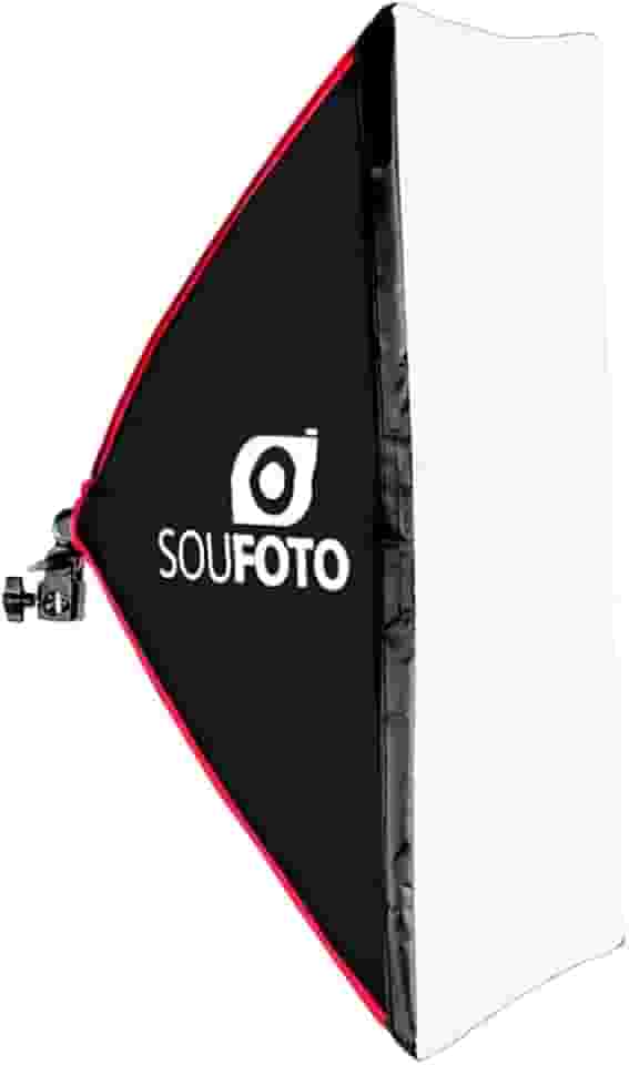 Softbox 50x70cm com Detalhes em Vermelho Sou Foto para Gravações de Vídeos e Estúdio Fotográfico