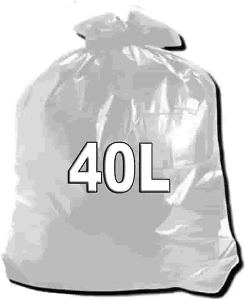 Sacos De Lixo Transparente 40l Reforçado 5 Micra 100 Unid