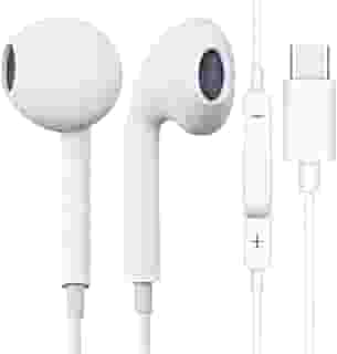Fones De Ouvido Com Fio Tipo C Microfone Integrado Compativel iPhone 15 15 Pro 15 Pro Max 16 16 Pro Max Com Fio Fones Estéreo Compatíveis ANDROID LG Qualidade Premium