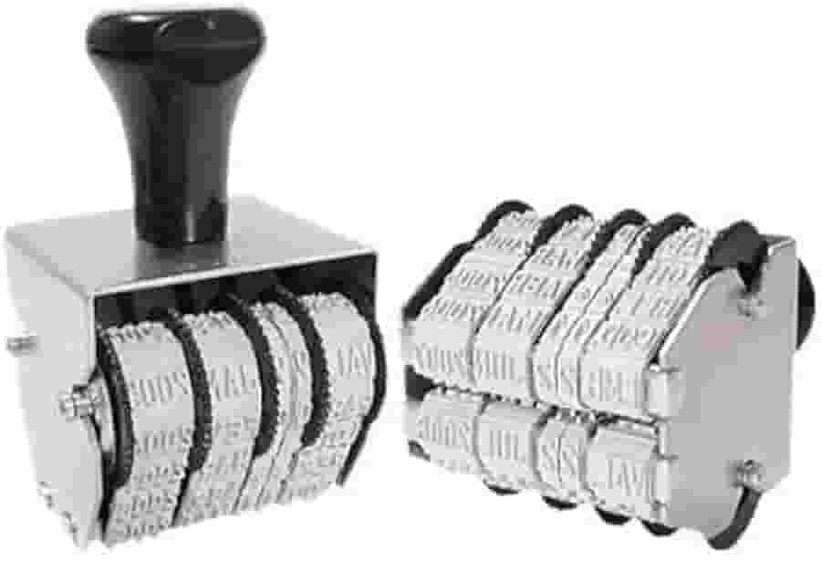 Carimbo Datador Duplo Sobreposto 5mm Com VAL/FAB 36051