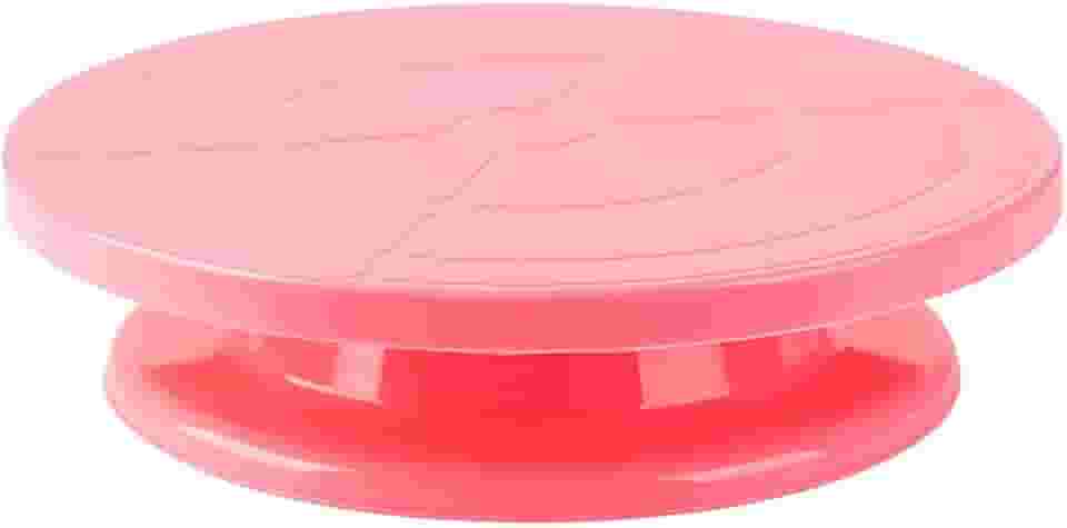 Base Giratória Bailarina Profissional Base Confeiteira PVC 28cm Silver Chef (Rosa)