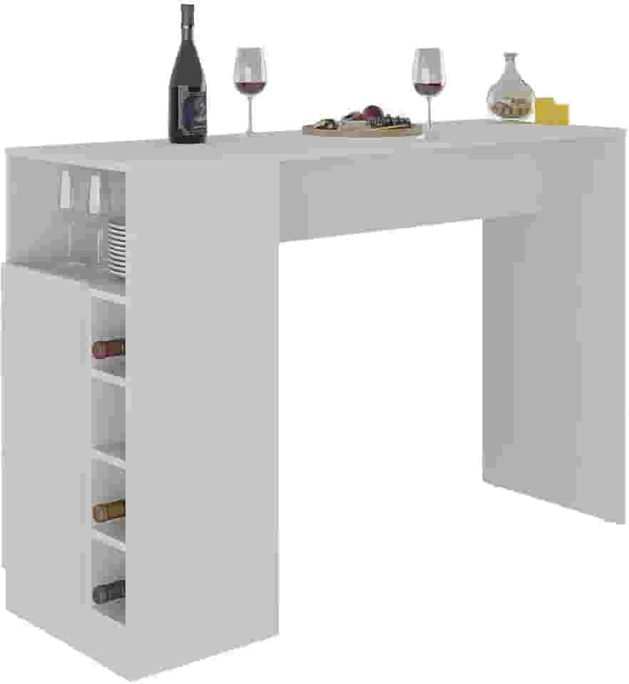 Bancada Balcão/mesa de Cozinha com Adega e 1 Porta Multimóveis Mp2144 Branco