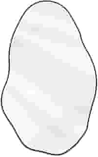 Espelho Orgânico Grande Pedra 110x80cm Design Moderno com Moldura em Couro para Decoração Sofisticada (Preto)