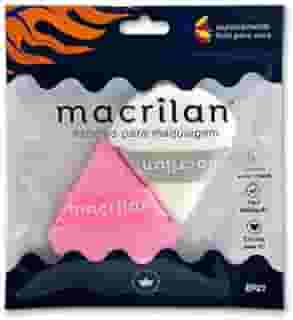 Macrilan Esponja Para Acabamento De Maquiagem Dupla Sem Latex Ep21 - Cores Sortidas