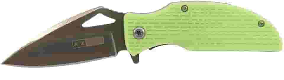 Azteq Canivete Kwik, Acionamento Manual Com Apenas Uma Mão E Trava de segurança, Inclui Iniciador De Fogo, Indicado Para Atividades Outdoor E Bushcraft, Lâmina Resistente Em Aço Inox 420