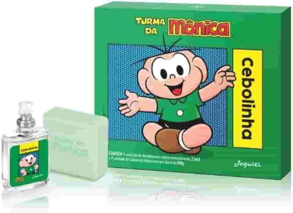 Turma da Mônica Kit Perfume Infantil com Sabonete em Barra, Cebolinha, Verde, 25ml