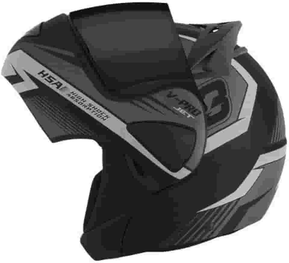 CAPACETE ESCAMOTEÁVEL PRO TORK V-PRO JET 3 CINZA TAM. 62 VIS. FUMÊ
