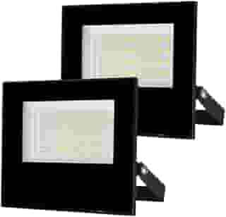 Combo 2 Refletores LED 50W Holofote Bivolt Prova D'Água Frio 6500K IP67, Economia de Energia, Alta Luminosidade 5000 Lumens - Linha Premium SellXpert