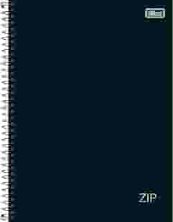 Tilibra - Caderno Espiral Capa Dura Universitário 20 Matérias Zip Preto 320 Folhas