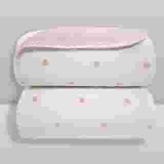 Manta Donna Laço Bebê Dupla Face Poá (Rosa Bebê)