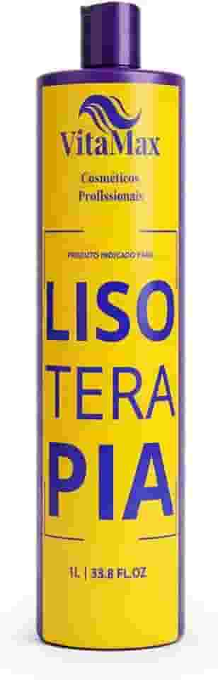 Progressiva Lisoterapia 1L – Alisamento Sem Formol Profissional, Redução de Volume, Anti-Frizz, Brilho Intenso, Com Queratina & Óleo de Argan, Compatível Todos Tipos de Cabelo, Uso Profissional/Doméstico