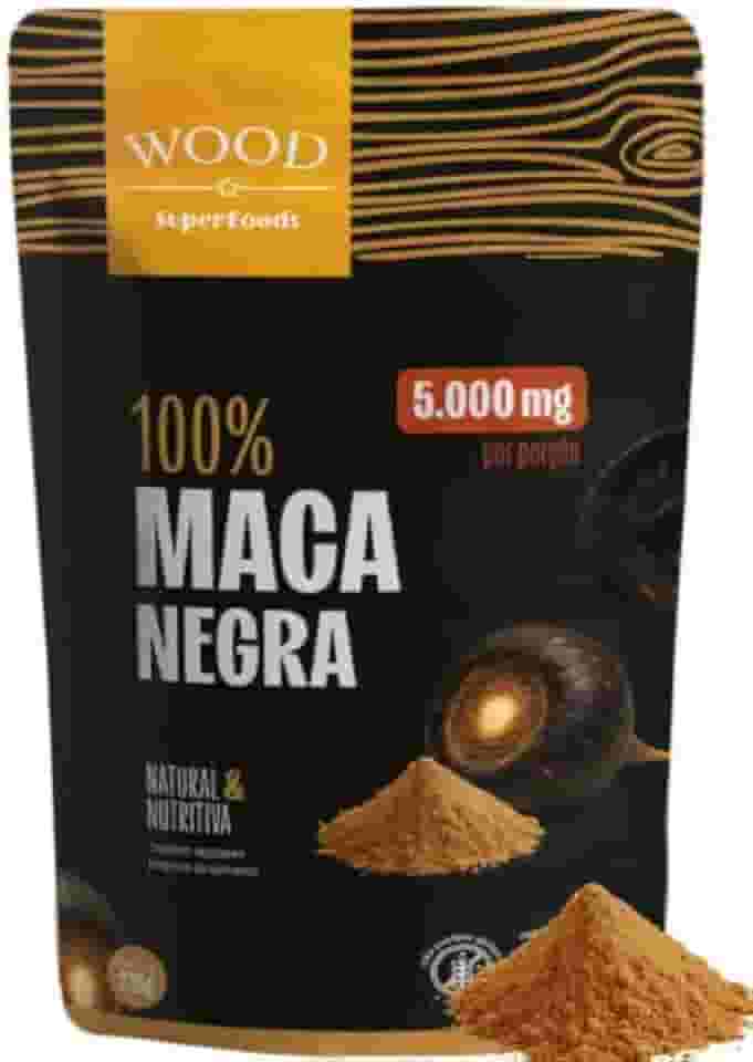 Maca Peruana Negra Em Pó Premium 100% Pura 226g Wood