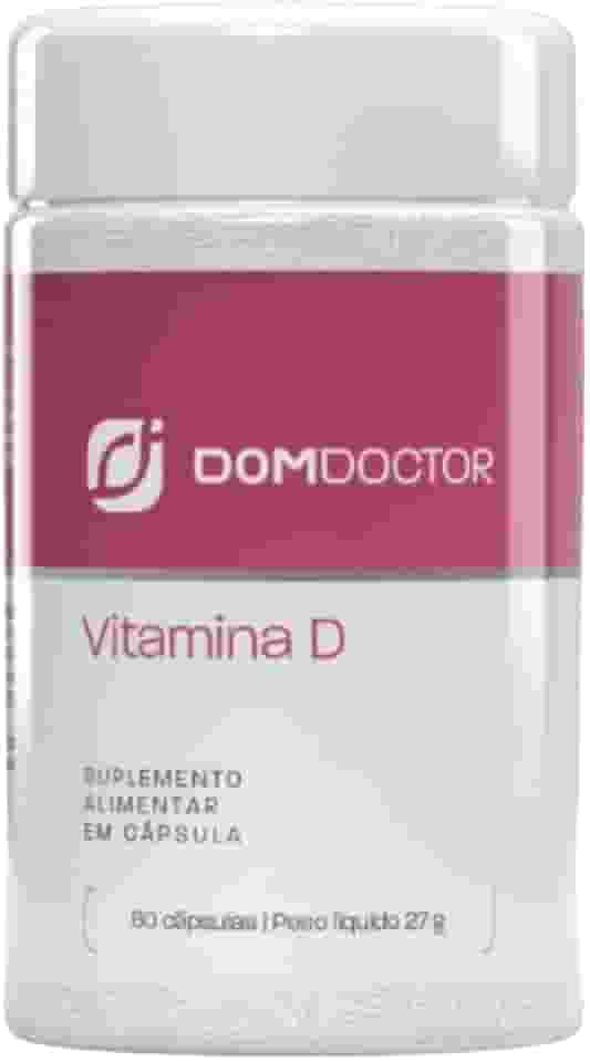 Vitamina D 50 mcg 2000 UI 60 Cápsulas Dom Doctor Suplemento Alimentar Sem Glúten para Uso Diário
