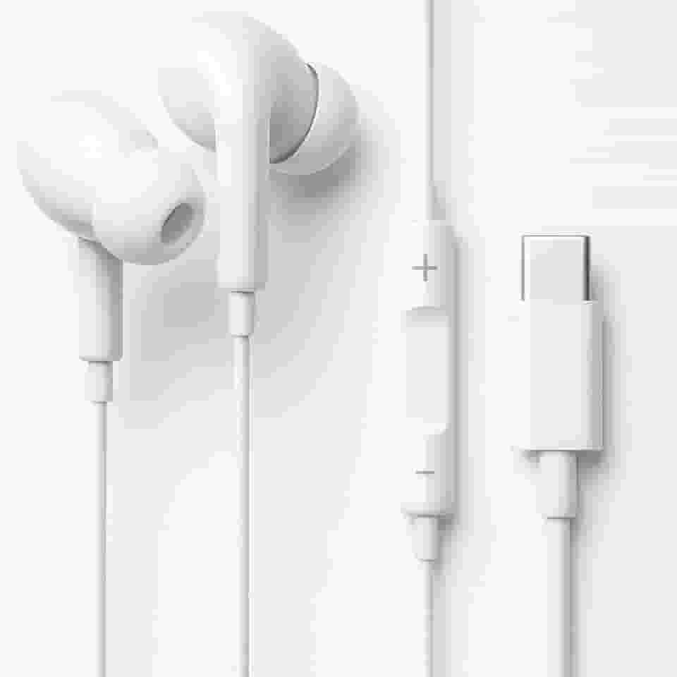 Fones De Ouvido Com Fio Tipo C Intra Auricular Microfone Integrado Compativel iPhone 15 15 Pro 15 Pro Max 16 16 Pro Max Com Fio Fones Estéreo Compatíveis ANDROID LG Qualidade Premium