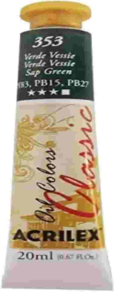 Tinta a Óleo Para Telas, Acrilex, Verde Vessie, 20 ml