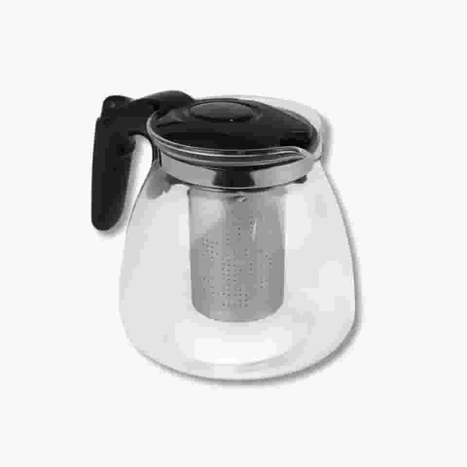 Chaleira de Vidro Borossilicato 1150ml com Infusor de Inox Removível – Elegante, Resistente e Ideal para Chá Quente ou Gelado
