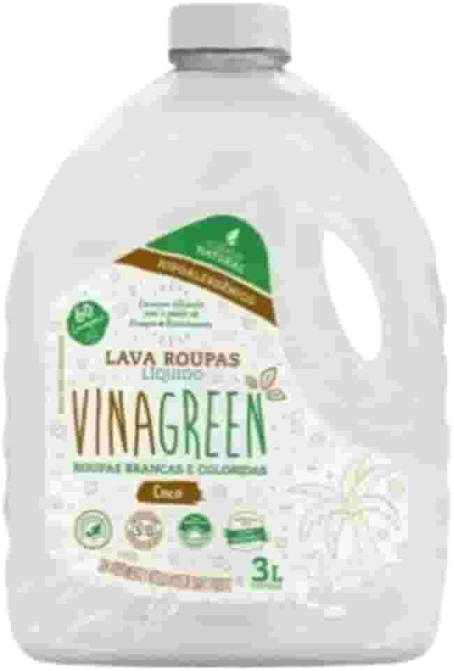 Sabão Vinagreen Coco 3l Vinagreen Limpeza Profundo Hipoalergênico Antialérgico Pele Sensível Alergia Bicarbonato Álcool Orgânico