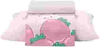 Jogo de Cama Infantil Menina 100% Algodão Morangos Rosa 3 Peças Dohler