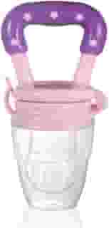 Chupeta Alimentadora Bebe Para Frutas Com Tampa Higiênica Com Bico Macio (ROSA)