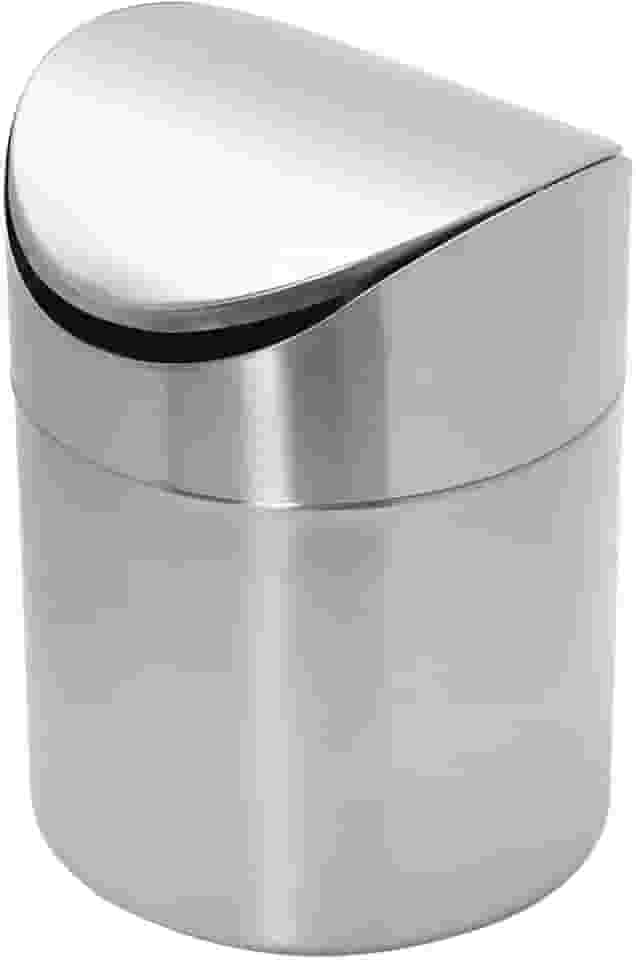 Mimo Style, Lixeira de Pia Utensílio para Cozinha, Inox, 12x12x16cm - Prata