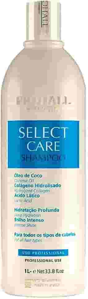 Shampoo Pós Progressiva Prohall Select Care - Manutenção 1L - Prolonga Efeito Liso, Maciez e Brilho Intenso