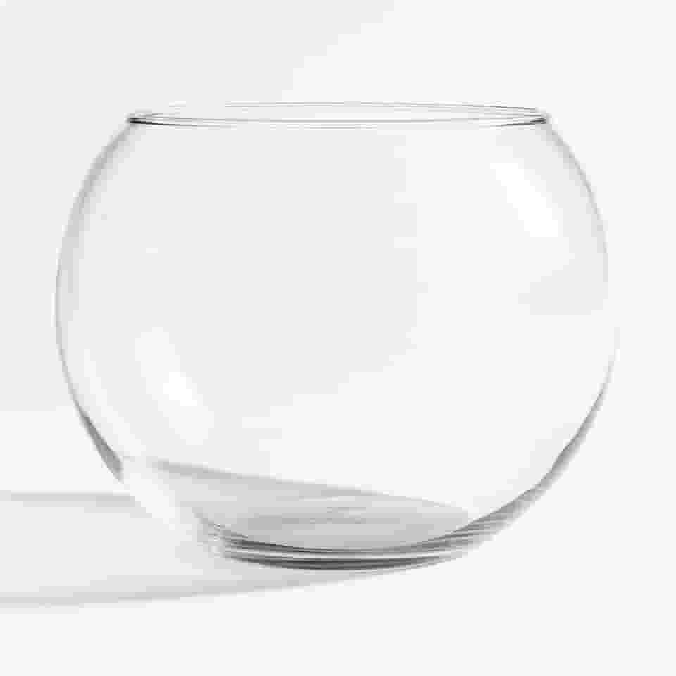 Aquário circular de vidro espesso com 10 litros – compacto para peixes ornamentais, aquascaping ou decoração de interiores