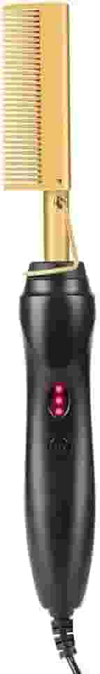 Pente Elétrico Alisador Cabelo Aquecimento Milti-fucional Chapinha (Dourado)