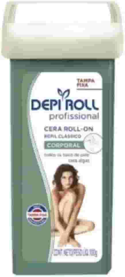 Depiroll Cera Refil Roll On Tampa Fixa 100Gr Verde