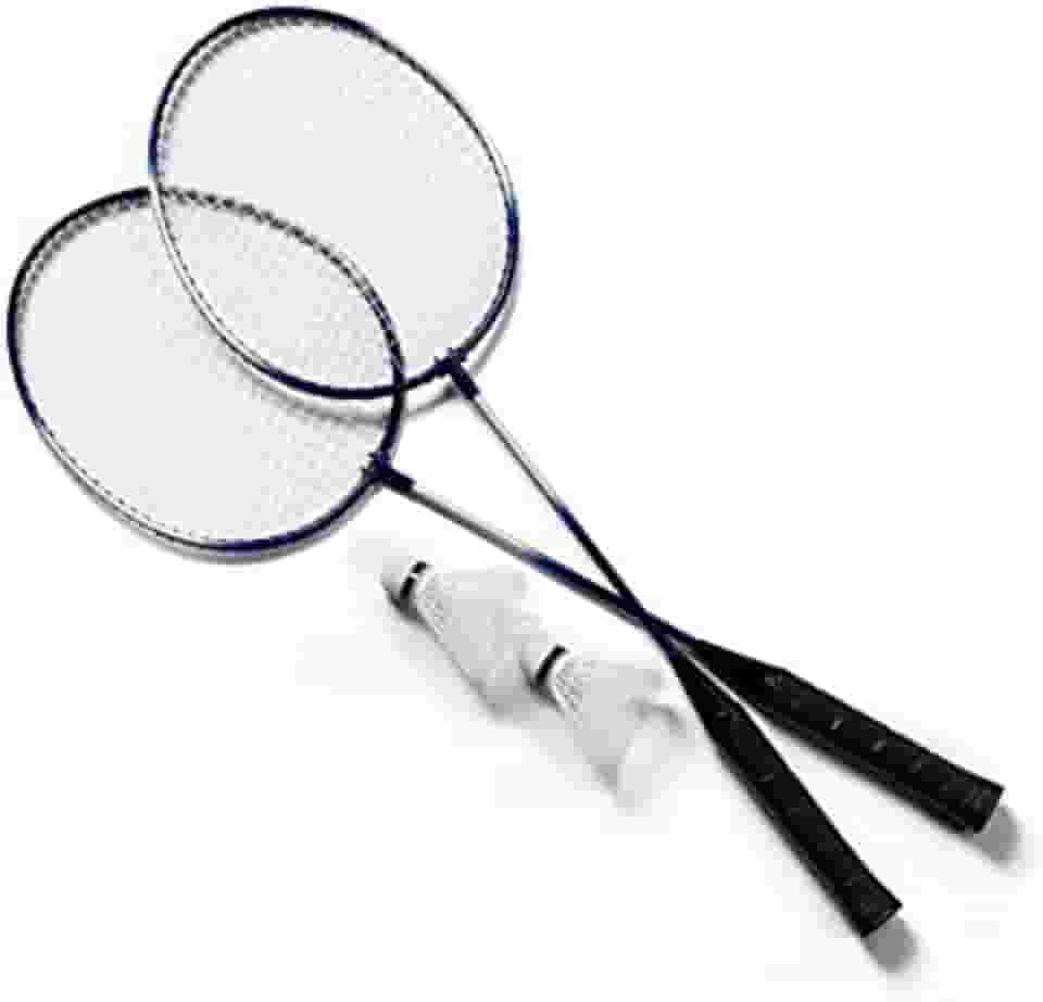 KIT 2 RAQUETES BADMINTON PETECAS E BOLSA