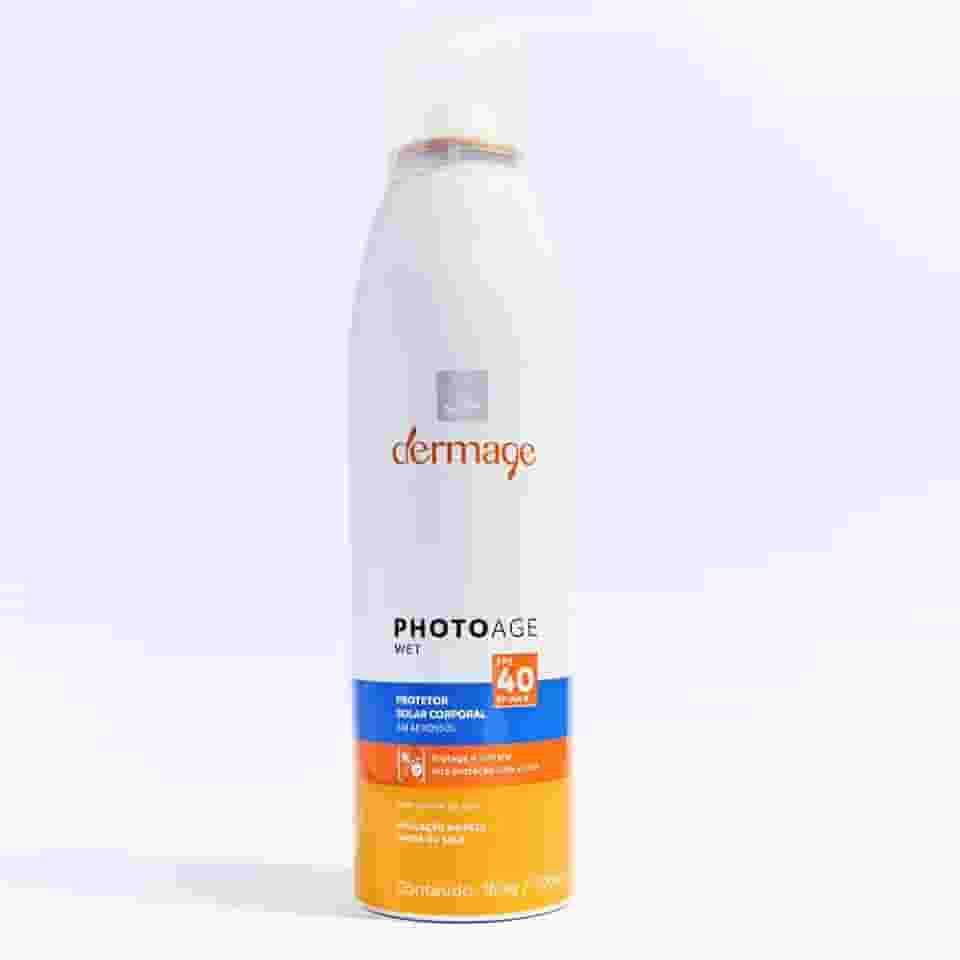 Photoage Wet, Protetor Solar Corporal em Spray, FPS40, FPUVA15, Resistente à Água, Ideal para Momentos ao Ar Livre e Prática de Esportes, 200g