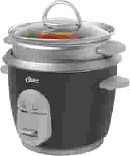 Panela de Arroz Oster Facile 127V Cinza 350W 0,6 Litros com Tampa de Vidro