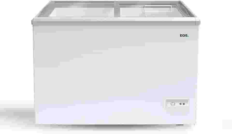 Freezer e Conservador Expositor Horizontal Eos 450 Litros Eco Gelo Dupla Ação com Tampa de Vidro Eeh500xx 220v