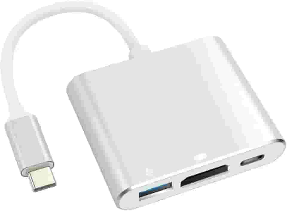 Adaptador USB-C para HDMI 4K USB 3.0 e Tipo-C Hub 3 em 1 Carregamento rápido Compatível com MacBook Notebook Transmissão de Vídeo 4K Premium